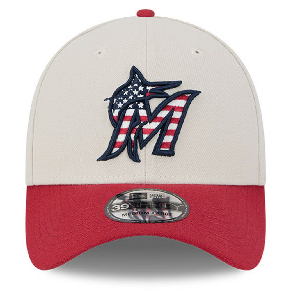 Miami Marlins New Era 2024 Fourth of July 39THIRTY Flex Hat On Sale