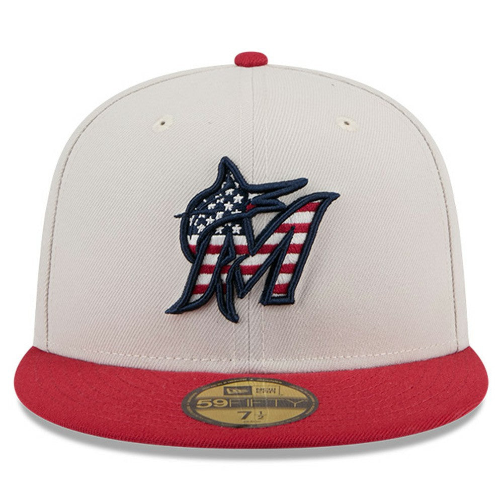 Miami Marlins New Era 2024 Fourth of July 59FIFTY Fitted Hat for sale