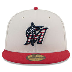 Miami Marlins New Era 2024 Fourth of July 59FIFTY Fitted Hat for sale