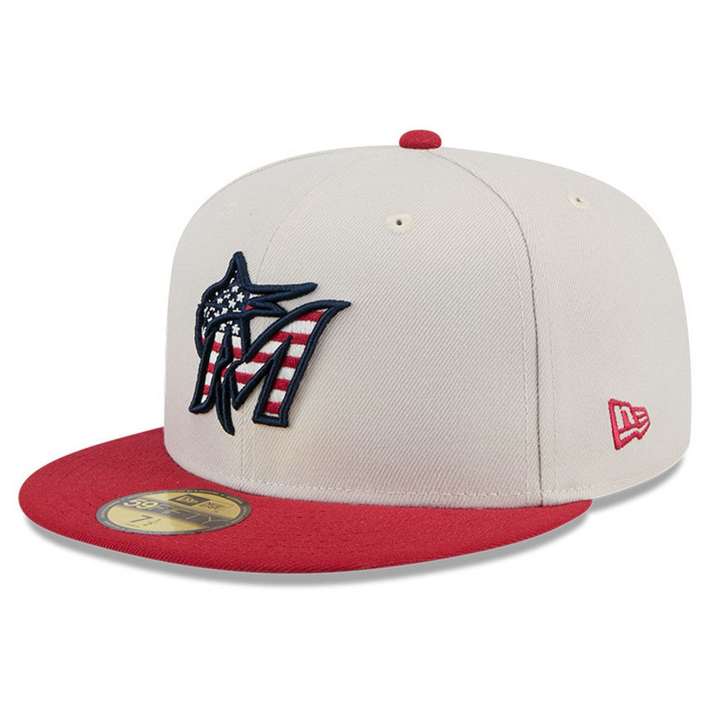 Miami Marlins New Era 2024 Fourth of July 59FIFTY Fitted Hat for sale