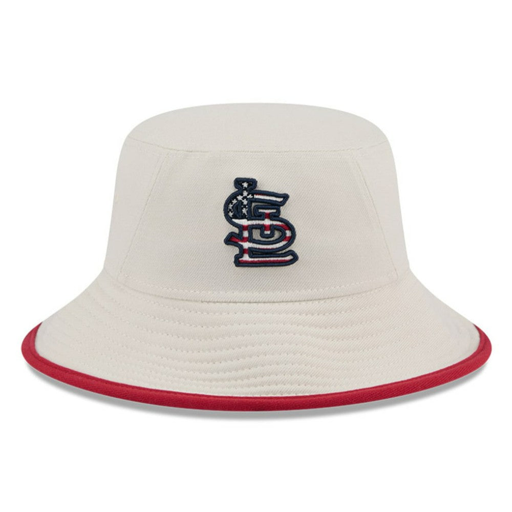 St. Louis Cardinals New Era 2024 Fourth of July Bucket Hat Clearance