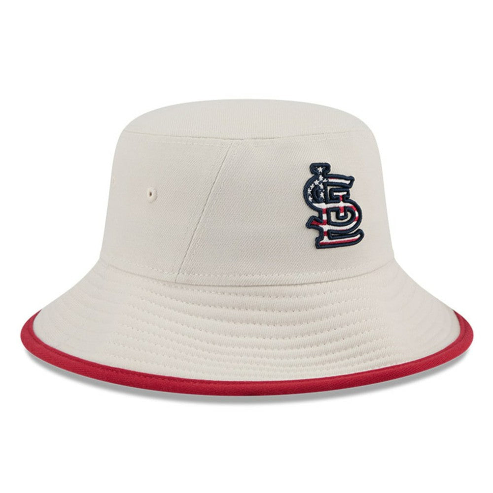 St. Louis Cardinals New Era 2024 Fourth of July Bucket Hat Clearance