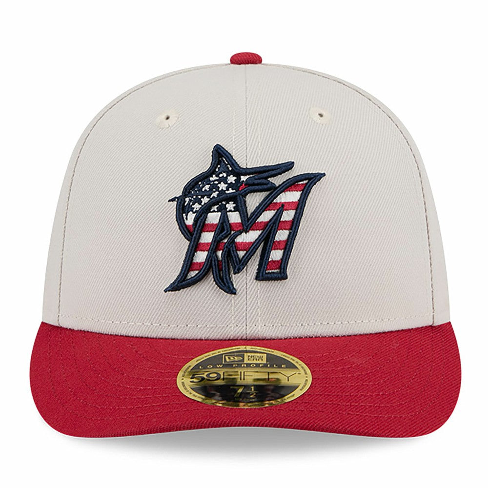Miami Marlins New Era 2024 Fourth of July Low Profile 59FIFTY Fitted Hat discount