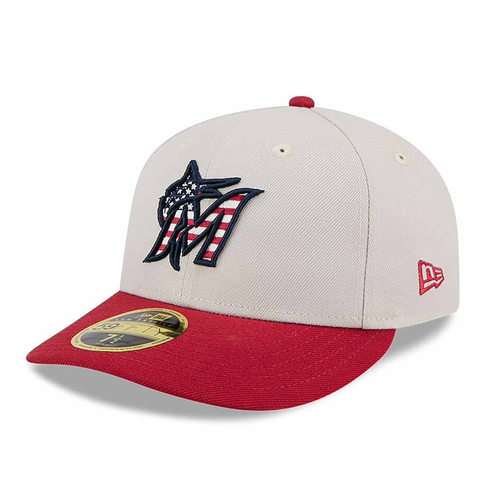 Miami Marlins New Era 2024 Fourth of July Low Profile 59FIFTY Fitted Hat discount