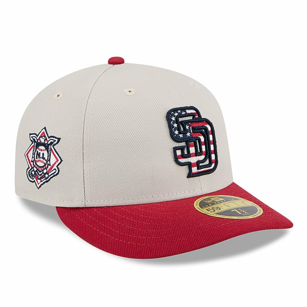 San Diego Padres New Era 2024 Fourth of July Low Profile 59FIFTY Fitted Hat Lifestyle