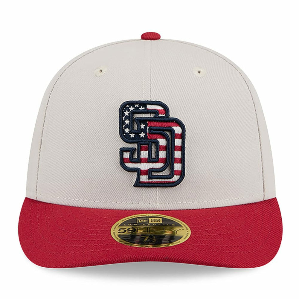 San Diego Padres New Era 2024 Fourth of July Low Profile 59FIFTY Fitted Hat Lifestyle