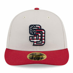 San Diego Padres New Era 2024 Fourth of July Low Profile 59FIFTY Fitted Hat Lifestyle