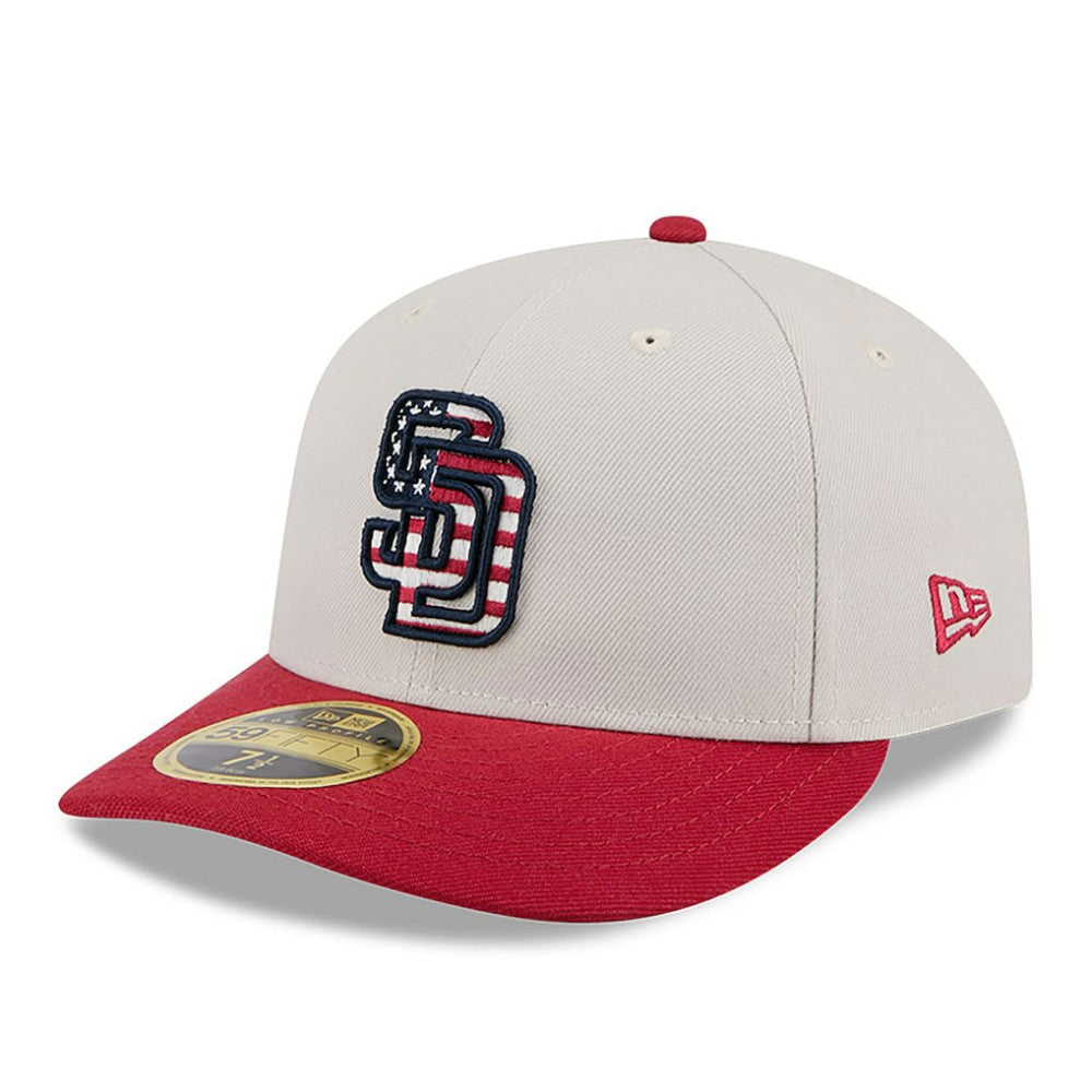 San Diego Padres New Era 2024 Fourth of July Low Profile 59FIFTY Fitted Hat Lifestyle