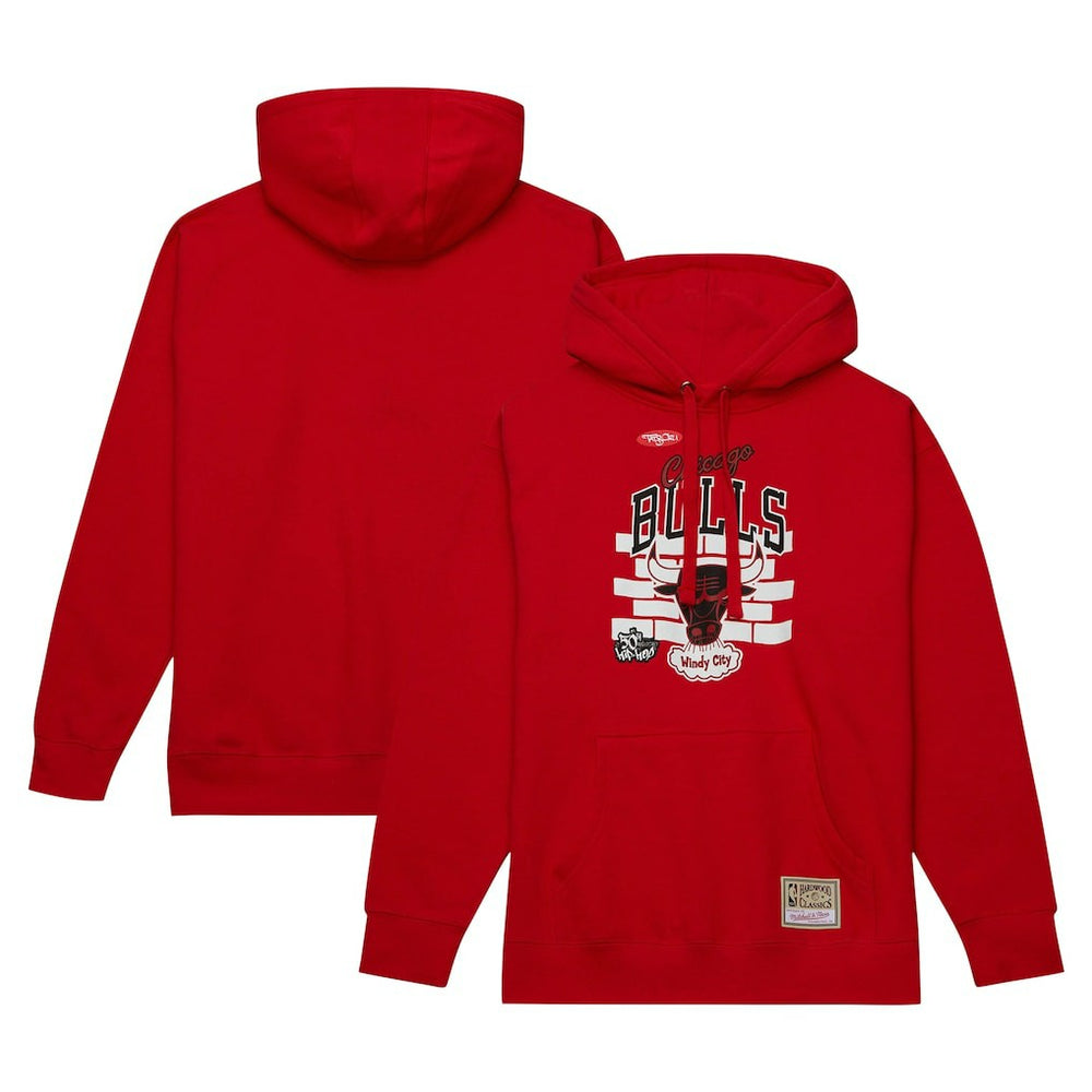 Mitchell & Ness - Chicago Bulls x Tats Cru Hardwood Classics Brick Pullover Hoodie - Red