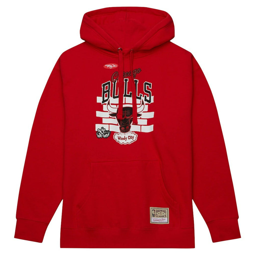 Mitchell & Ness - Chicago Bulls x Tats Cru Hardwood Classics Brick Pullover Hoodie - Red
