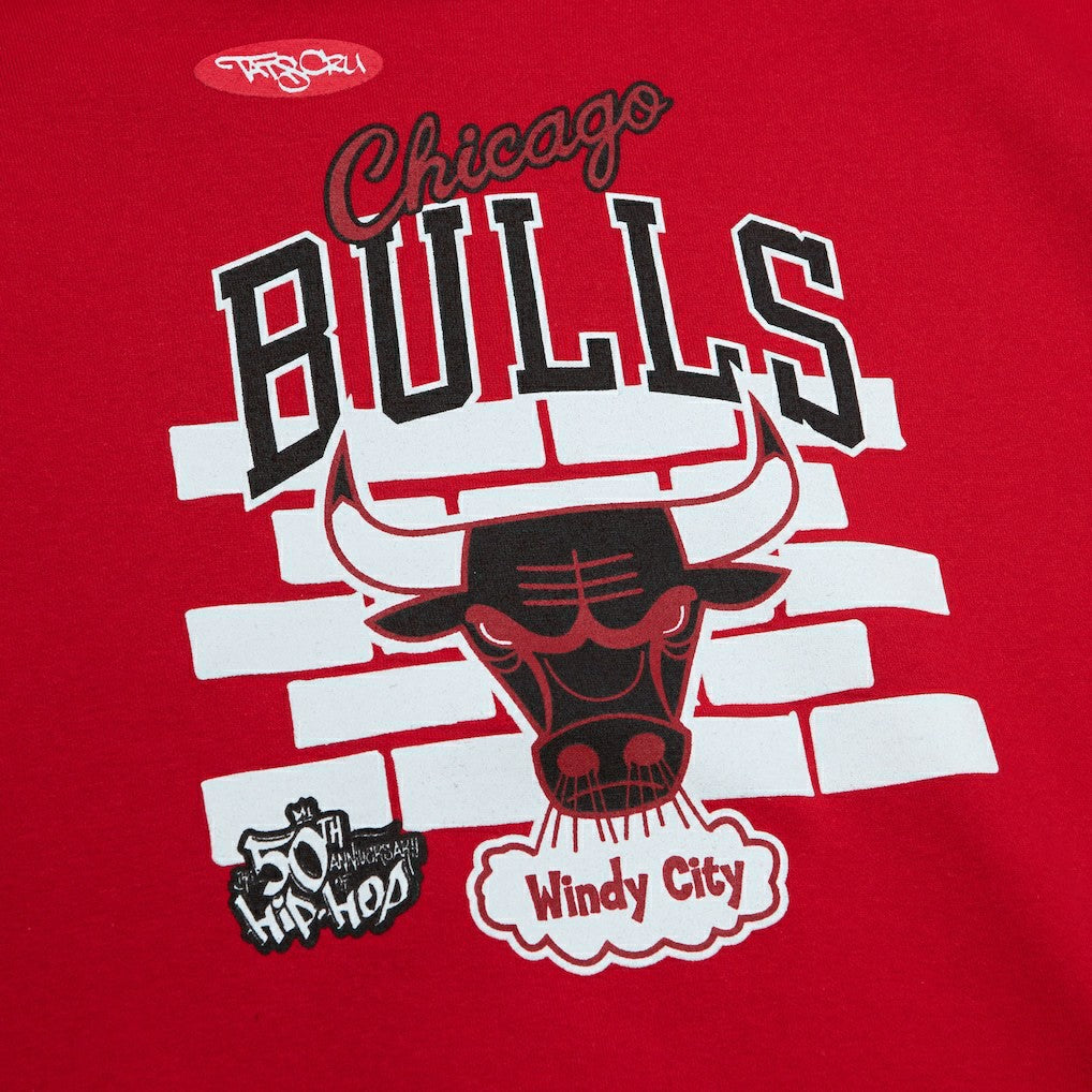 Mitchell & Ness - Chicago Bulls x Tats Cru Hardwood Classics Brick Pullover Hoodie - Red