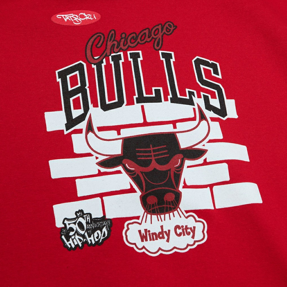 Mitchell & Ness - Chicago Bulls x Tats Cru Hardwood Classics Brick Pullover Hoodie - Red