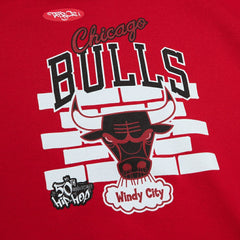 Mitchell & Ness - Chicago Bulls x Tats Cru Hardwood Classics Brick Pullover Hoodie - Red