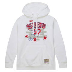 Mitchell & Ness - Philadelphia 76ers x Tats Cru Hardwood Classics Brick Pullover Hoodie - White