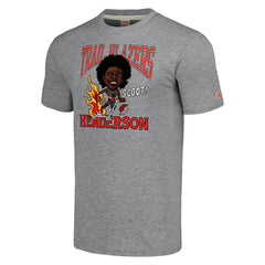 NBA - Scoot Henderson Portland Trail Blazers Homage Caricature Tri-Blend T-Shirt - Gray