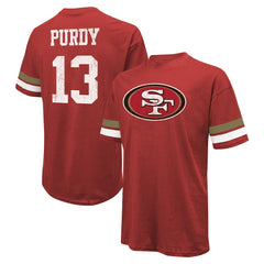 Brock Purdy San Francisco 49ers Majestic Threads Name & Number Oversize Fit T-Shirt Scarlet - NFL