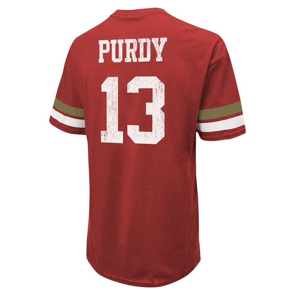 Brock Purdy San Francisco 49ers Majestic Threads Name & Number Oversize Fit T-Shirt Scarlet - NFL