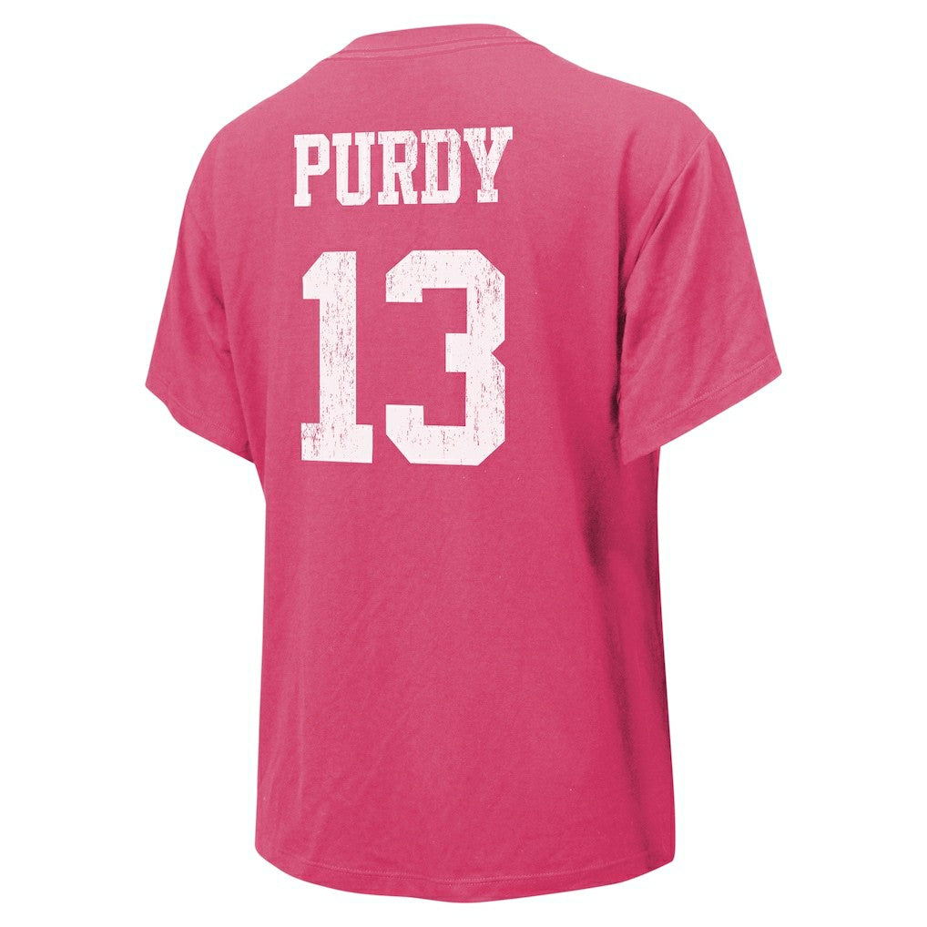 Brock Purdy San Francisco 49ers Majestic Threads Women's Name & Number T-Shirt Pink - NFL