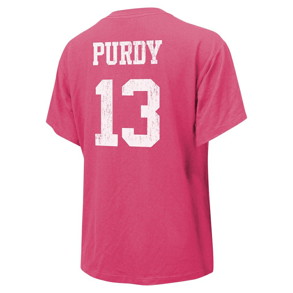 Brock Purdy San Francisco 49ers Majestic Threads Women's Name & Number T-Shirt Pink - NFL