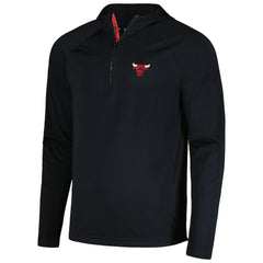 NBA - Chicago Bulls Levelwear Zander Hoodie Raglan Quarter-Zip Top - Black