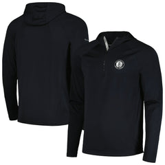 NBA - Brooklyn Nets Levelwear Zander Hoodie Raglan Quarter-Zip Top - Black