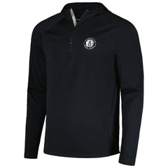 NBA - Brooklyn Nets Levelwear Zander Hoodie Raglan Quarter-Zip Top - Black