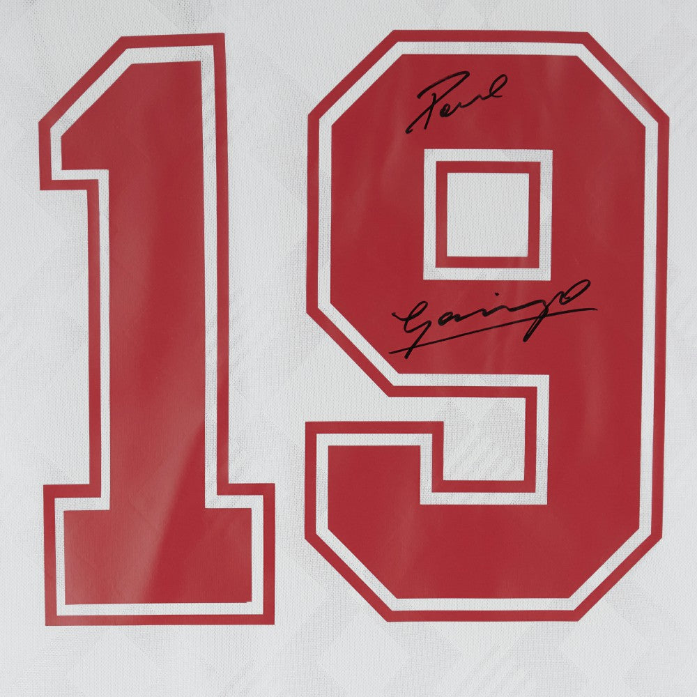 Fanatics Paul Gascoigne England National Team Autographed 1990 Home Jerseys