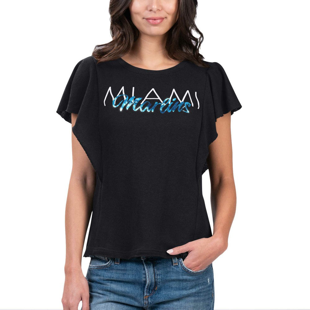 Miami Marlins G-III 4Her by Carl Banks Women's Crowd Wave T-Shirt for sale