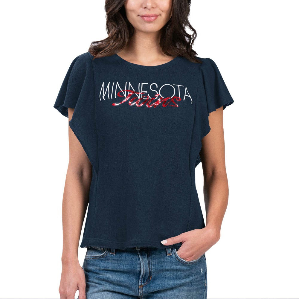 Minnesota Twins G-III 4Her by Carl Banks Women's Crowd Wave T-Shirt Clearance
