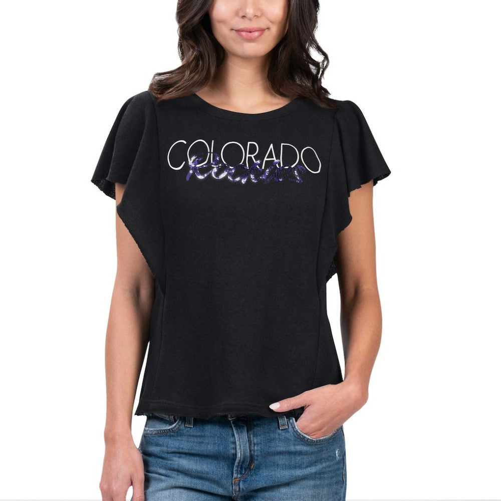 Colorado Rockies G-III 4Her by Carl Banks Women's Crowd Wave T-Shirt Lifestyle