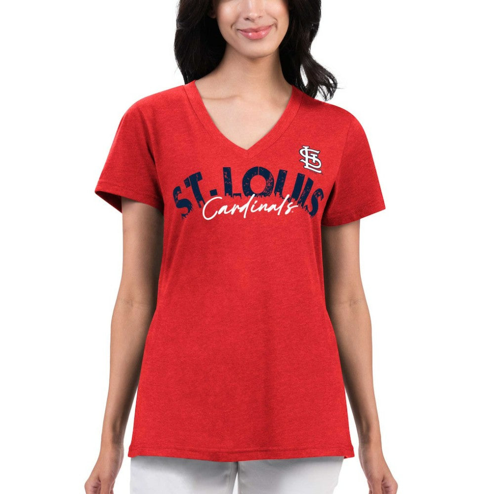 St. Louis Cardinals G-III 4Her by Carl Banks Women's Key Move V-Neck T-Shirt discount