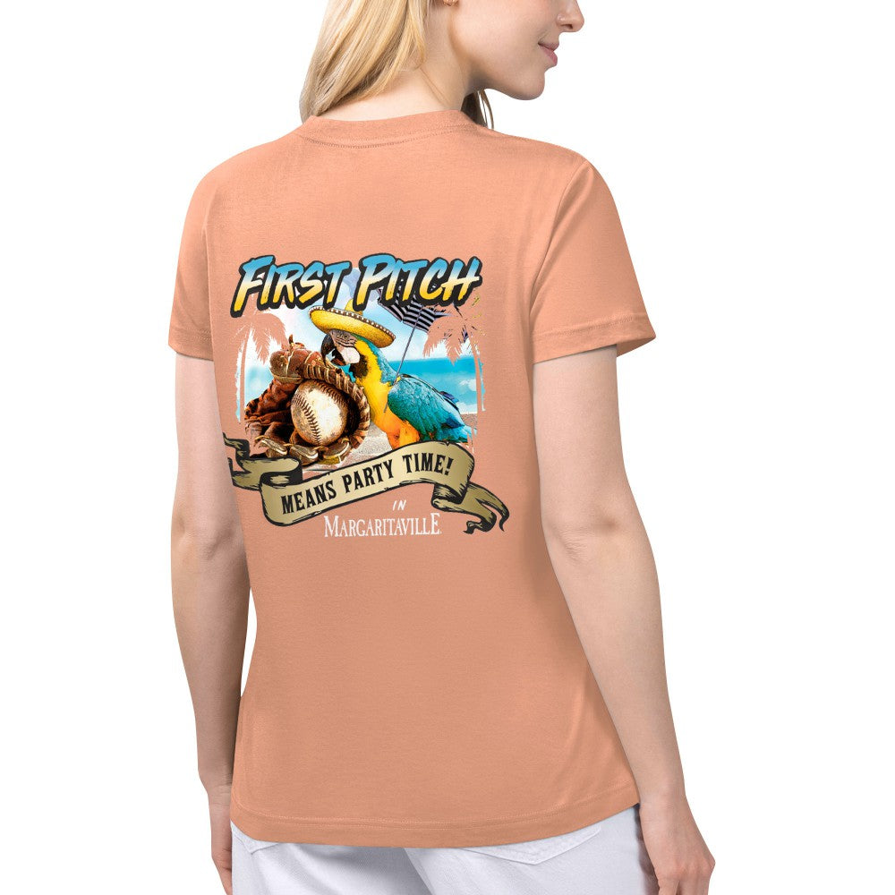 St. Louis Cardinals Margaritaville Women's Game Time V-Neck T-Shirt Lifestyle