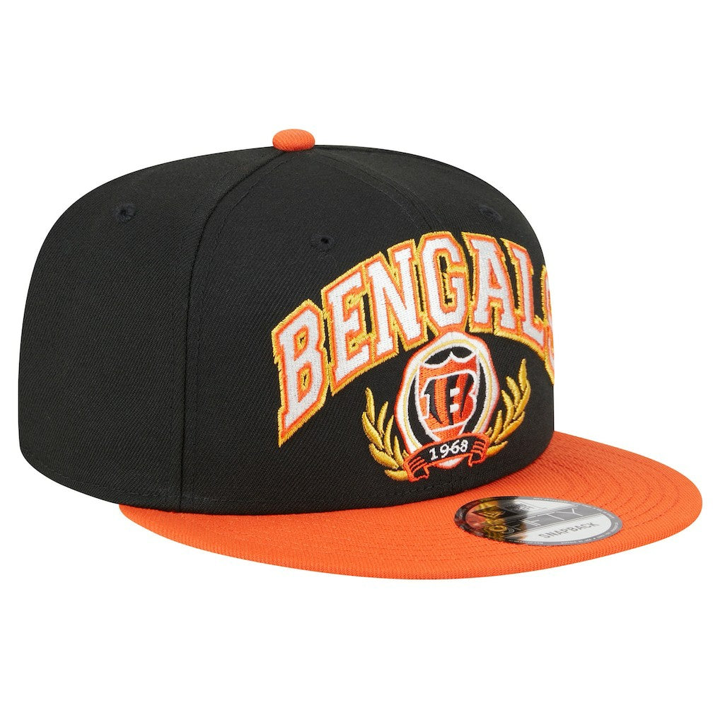 Cincinnati Bengals New Era Team Establish 9FIFTY Snapback Hat Black/Orange - NFL