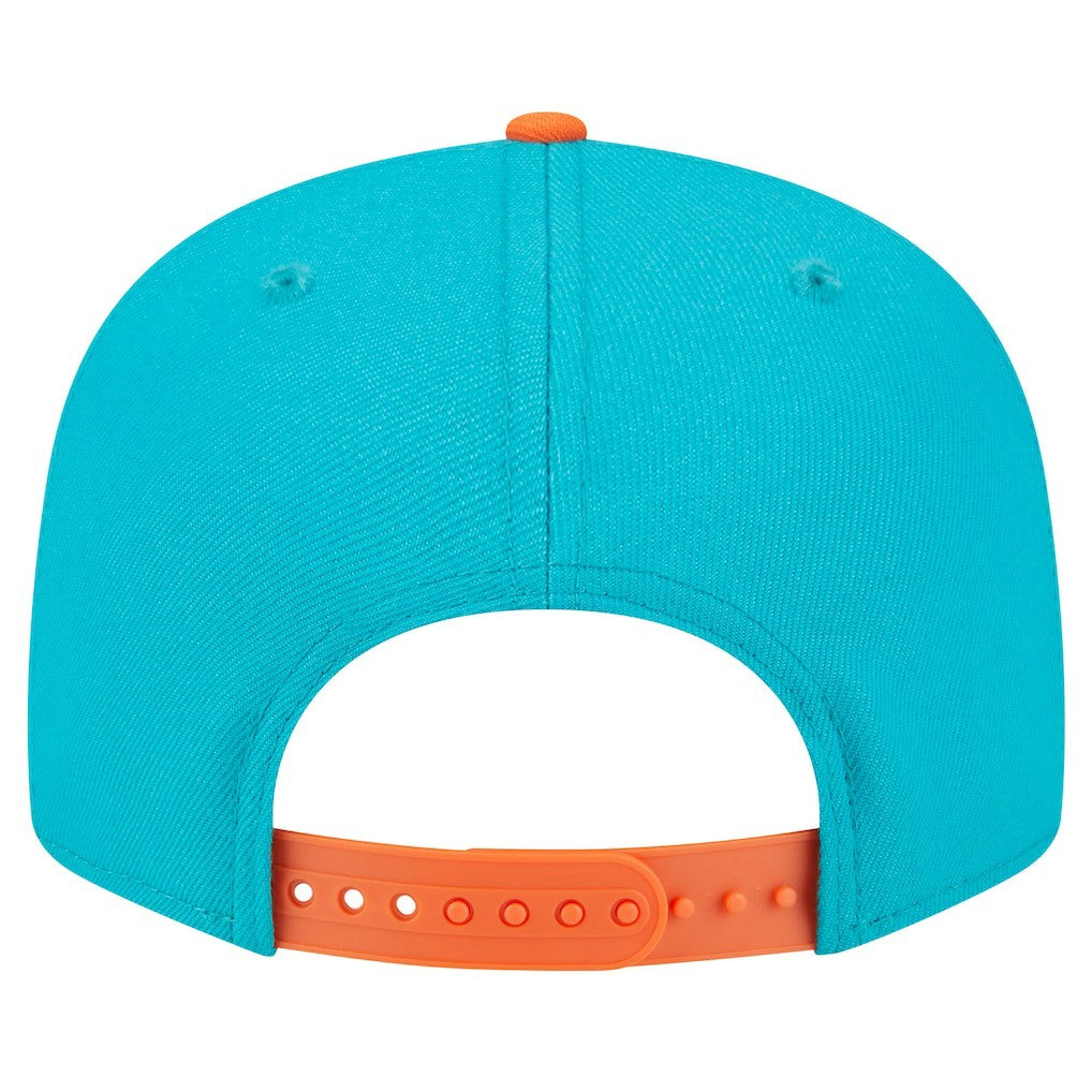 Miami Dolphins New Era Team Establish 9FIFTY Snapback Hat Aqua/Orange - NFL