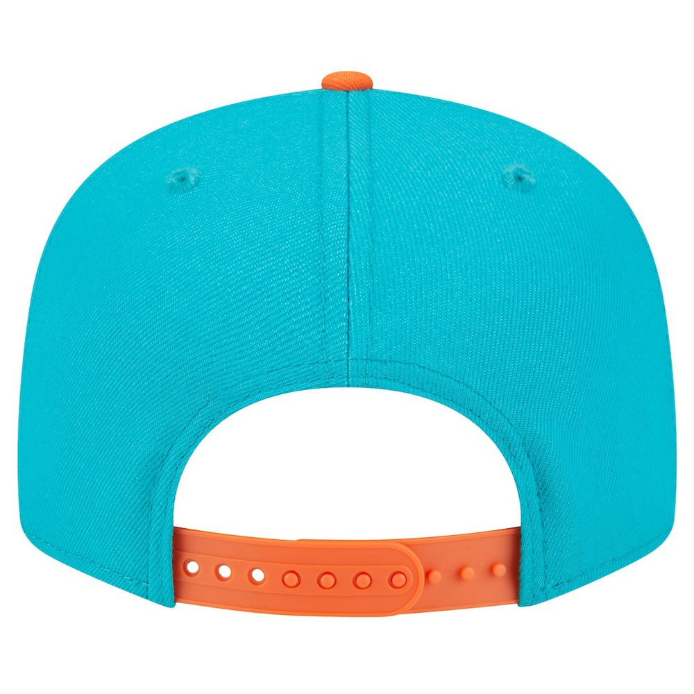 Miami Dolphins New Era Team Establish 9FIFTY Snapback Hat Aqua/Orange - NFL