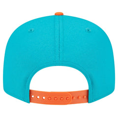 Miami Dolphins New Era Team Establish 9FIFTY Snapback Hat Aqua/Orange - NFL