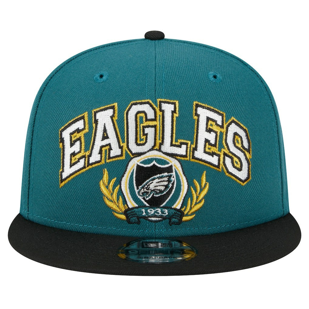 Philadelphia Eagles New Era Team Establish 9FIFTY Snapback Hat Midnight Green/Black - NFL