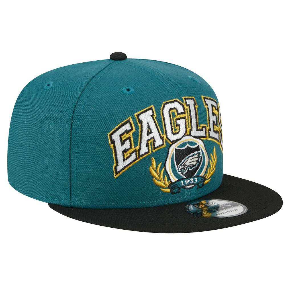 Philadelphia Eagles New Era Team Establish 9FIFTY Snapback Hat Midnight Green/Black - NFL