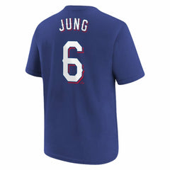 Josh Jung Texas Rangers Nike Youth Name & Number T-Shirt Lifestyle