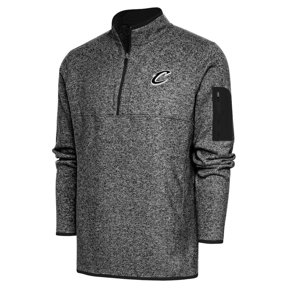 NBA - Cleveland Cavaliers Antigua Metallic Logo Fortune Quarter-Zip Jacket - Heather Black