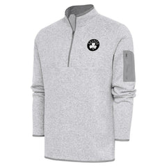 NBA - Boston Celtics Antigua Metallic Logo Fortune Quarter-Zip Jacket - Heather Gray