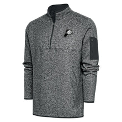 NBA - Indiana Pacers Antigua Metallic Logo Big & Tall Fortune Quarter-Zip Jacket - Heather Gray