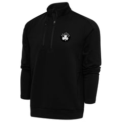 NBA - Boston Celtics Antigua Metallic Logo Generation Quarter-Zip Top - Black
