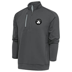 NBA - Boston Celtics Antigua Metallic Logo Generation Quarter-Zip Top - Pewter