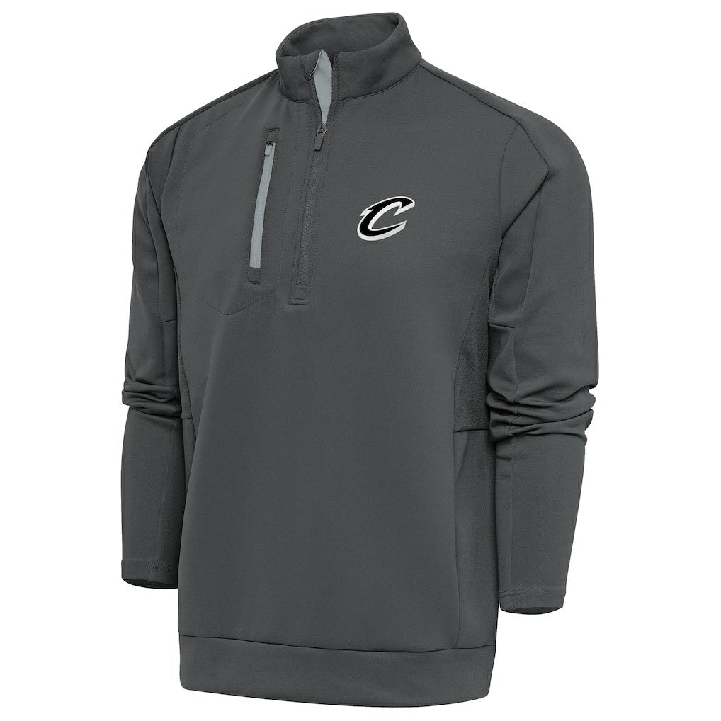 NBA - Cleveland Cavaliers Antigua Metallic Logo Generation Quarter-Zip Top - Pewter