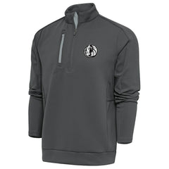 NBA - Dallas Mavericks Antigua Metallic Logo Generation Quarter-Zip Top - Pewter