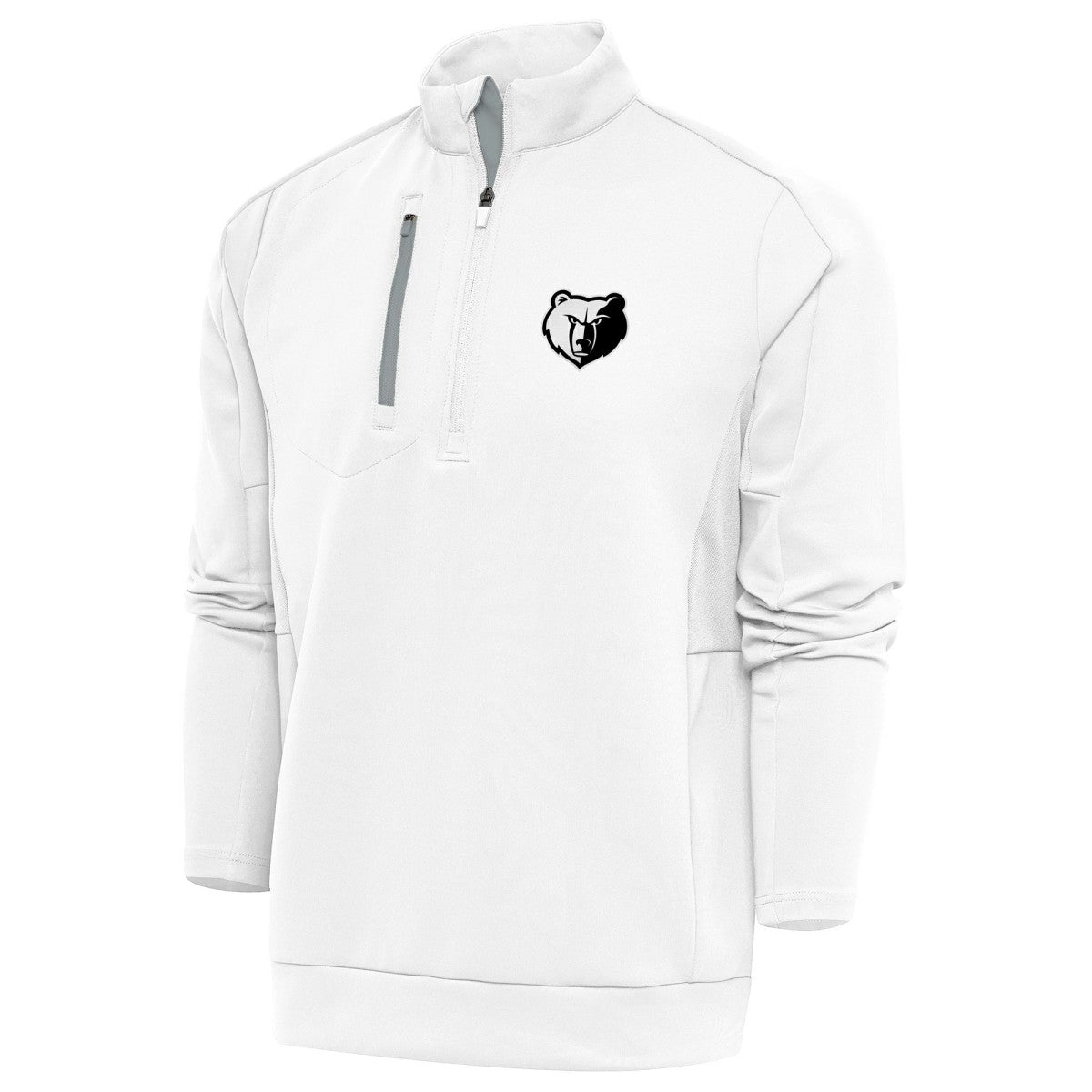 NBA - Memphis Grizzlies Antigua Metallic Logo Generation Quarter-Zip Top - White