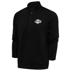 NBA - Los Angeles Lakers Antigua Metallic Logo Generation Quarter-Zip Top - Black