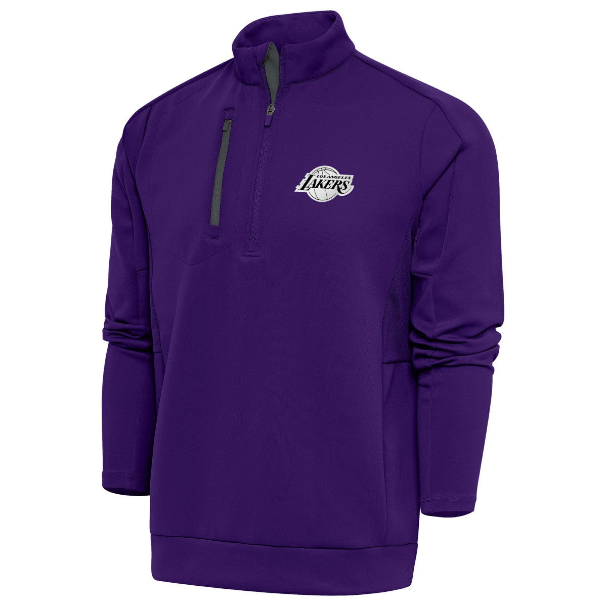 NBA - Los Angeles Lakers Antigua Metallic Logo Generation Quarter-Zip Top - Purple