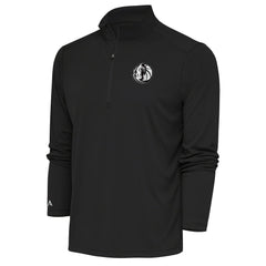 NBA - Dallas Mavericks Antigua Metallic Logo Tribute Quarter-Zip Top - Charcoal